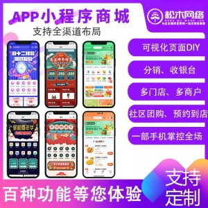 小程序商城餐饮点餐酒店预订知识付费等各行业软件开发同城配送